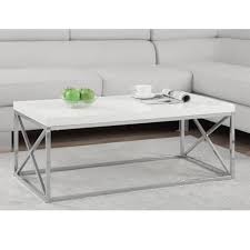 Whether you want a round coffee table or a square one, a glass coffee table or one of marble, you'll find it here. Monarch Coffee Table Glossy White With Chrome Metal Walmart Com Walmart Com
