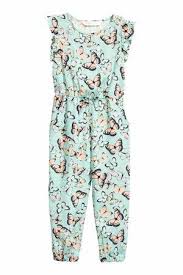 H M Kids Butterfly Print Jumpsuit In 2020 Jumpsuits For Girls H M Kids Printed Jumpsuit