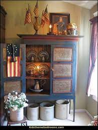 Decorating Theme Bedrooms Maries Manor Primitive Americana Decorating Style Folk Art Heartl Primitive Decorating Country Home Decor Country House Decor