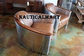 Nauticalmart Classic Aviator Leather Chair Nauticalmart Https Www Amazon Com Dp B01n40nr30 Ref Cm Sw R Pi Dp X Vhgtybsd62 Chair Club Chairs Top Grain Leather