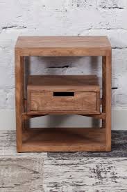 table de chevet bois de manguier 1 tiroir suspendu delhi tiroir suspendu table de chevet bois bout de canape
