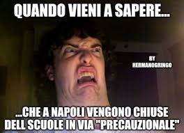 Lo ha deciso il comune, a seguito dell'avviso meteo della protezione civile regionale «non comunicato ufficialmente e. Quando Vieni A Sapere Che A Napoli Vengono Chiuse Le Scuole In Via Precauzionale Facciabuco Com