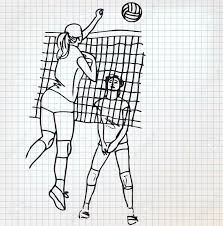 Volleyball for girls, chandler, arizona. Madchen Spielen Volleyball Skizze Abbildung Lizenzfrei Nutzbare Vektorgrafiken Clip Arts Illustrationen Image 29236696