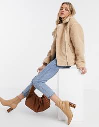 The camel coat is a wardrobe hero that works for just about every occasion. New Look Teddy Borg Aviator Jacket In Camel Asos