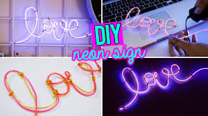 Diy Super Easy Neon Sign Word With El Wire Youtube