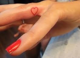 Tiny Heart Outline Finger Tattoo Heart Tattoo On Finger Red Heart Tattoos Finger Tattoo For Women