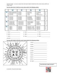 Dna transcription and translation worksheet answer key from transcription and translation transcription and translation practice worksheets answer keys are designed to provide the answers to the questions. Codon Wheel Practice