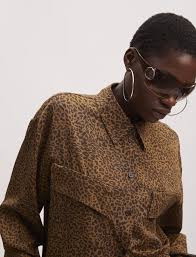 Gestuz Roamleegz P Oz Shirt (Butternut Leo/Brun)