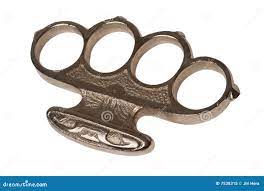 Brass knuckles stock image. Image of metal, fight, brass - 7538315