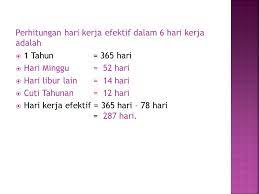 Berkat penelitian yang dilakukannya, saat ini kita bisa mengetahui bahwa dalam setahun ada 365 hari, 5 jam, 46 menit dan 24 detik (sumber lain menyebut 365,24 hari). Perhitungan Beban Kerja Dalam Rangka Penyusunan Formasi Pegawai Ppt Download