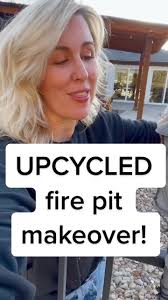 UPCYCLED fire pit makeover! One of my fav Upcycles for Spring so far!  #firepit #diyproject #firepitdiy #upcycling #upcycle #rework #reuse  #repurpose #diy #recycle #upcycled #outside #tutorial ...
