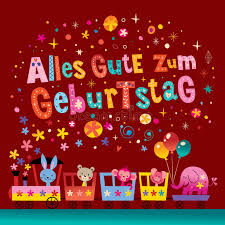 Cartolina D Auguri Tedesca Di Buon Compleanno Di Geburtstag Deutsch Di Zum Di Alles Gute Illustrazione Vettoriale Illustrazione Di Germany Compleanno 76587685