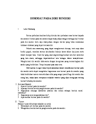 Perangai bergantung pada diri sendiri pdf. Hormat Pada Diri Sendiri Pdfcoffee Com