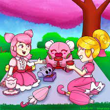Pink Girls At A Picnic Brawl Stars Cookie Run By Lazuli177 On Deviantart Steven Universe Stickers Star Girl Brawl
