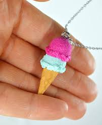 Liquidation Collier Cornet A La Glace Cornet En Pate Polymere Etsy Polymer Clay Charms Handmade Accessories Ideas Cute Polymer Clay