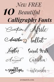 The category provides the most popular free and commercial calligraphy fonts. 10 New Free Beautiful Calligraphy Fonts Ave Mateiu