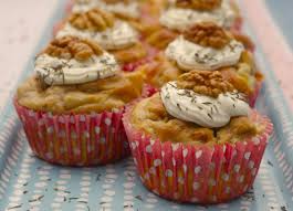 Cupcakes Poires Roquefort Noix Glacage Fromage Frais Avec Images Muffin Poire
