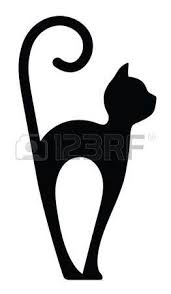 Gatti Stilizzati Silhouette Simbolico Di Un Gatto Isolato Su Bianco Disegni Di Gatti Trapunta Con Gatti Tatuaggi Raffiguranti Piccoli Gatti