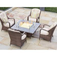Telescope casual $5,347.80 $7,639.71 free shipping + more options. Direct Wicker 4 Seat Square Gas Fire Pit Dining Table With Eton Chair Walmart Com Walmart Com