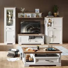Es ist ein ort, an dem man sich gerne. Wohnzimmer Landhaus Wohnwand Julich 36 In Pinie Weiss Und Artisan Eiche