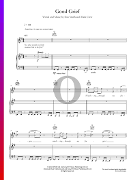 What would you little maniacs like to do first?) c c f g c c watching through my fi Good Grief Sheet Music Piano Voice Guitar Pdf Download Streaming Oktav