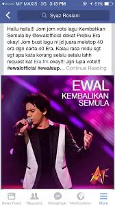 On air since the late nineties, era fm is a radio broadcaster located in kuala lumpur. Rip On Twitter Jom Jom Undi Lagu Kembalikan Semula And Make It People Fav Song On Era Fm And Lets Support Ewalofficial Http T Co Fqvhlvsw20