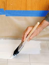 How To Paint Vinyl Floor And Ceramic Tile Painted Vinyl Floors Vinyl Flooring Painting Ceramic Tiles