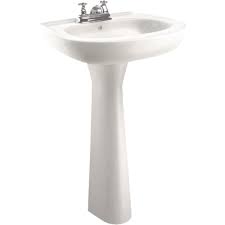 white jazmin pedestal lavatory sink