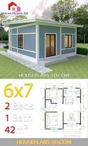 In particular, it is suitable for prefabricated houses in densely populated neighborhoods. House Plans 6x7 With 2 Bedrooms Shed Roof Samphoas Plan Simple House Diy House Plans House Plans