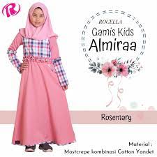 Seru lomba fashion show busana muslim anak tk 2019 (amira almaira). Baju Muslim Anak Perempuan Baha Mosscrepe Kombinasi Cotton Yandet Ori Rocella Gamis Anak Almira Model Gamis Anak Polos Kombinasi Diary Hijaber