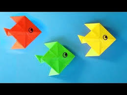 Origami Fisch Basteln Mit Papier Basteln Mit Kindern Einfache Bastelideen Youtube Fische Basteln Basteln Mit Papier Papierfisch