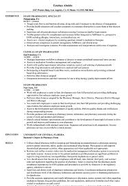 Staff Pharmacist Resume Samples Velvet Jobs