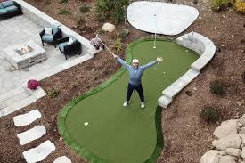 How to install a putting green and artificial turf backyard remodel #5. Golfer S Dream Backyard Renovation My Home Putting Green