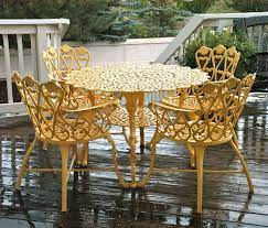 Pin By Colorado Cabinet Coatings Colo On Furniture Refinishing Cast Iron Garden Furniture Wrought Iron Garden Furniture Vintage Outdoor Furniture