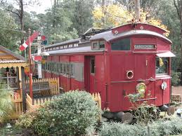 Old Red Rattler Now Resting In A Gunzel S Shrine At His Property Historic Homes Melbourne Australia Electric Train