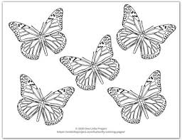 Multiple color palettes and a personal gallery of your own works, along with calming, relaxing background music, make this anti. Butterfly Coloring Pages Free Printable Butterflies One Little Project