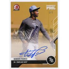 Wander franco speckle ref (299) shop. Wander Franco 2020 Bowman Next Prospect Pool Autograph 1 1 Steel City Collectibles