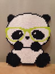 Perler Beads Hipster Panda Unknown Design Hama Nabbi Perler Beads Hama Beads Hama Beads Patterns