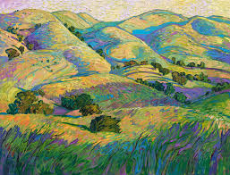 Oaken Walk By Erin Hanson Fine Art Print Impressionism Art Contemporary Impressionism Art