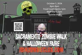 Zombie Walk crowd with costumes at night