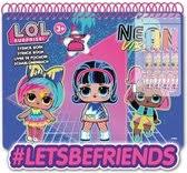 The l.o.l o.m.g (outrageous millennial girls) are fashion dolls that are the bigger siblings to popular/fan favorite lol surprise toddlers and littles. Bol Com L O L Surprise Tekenset L O L Surprise Omg Kleurplaten Kleurpotloden En