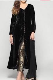 Black Velvet Long Kameez Custom Made Dress Punjabi Suit Fitted Etsy Party Wear Dresses Velvet Dress Designs Kurti Designs Party Wear