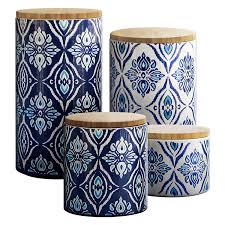 Enjoy free shipping & browse our great selection of kitchen storage & organization, canister sets, canisters and more! American Atelier Pirouette 4piece Canister Set Blue White