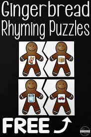 Free Rhyming Gingerbread Activity Christmas Kindergarten Preschool Activities Gingerbread Activities