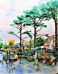Colorist Jackie Zoost From Thomas Kinkade Painter Of Light Done With Prismacolor And Rembrandt Pol Vintage Coloring Books Thomas Kinkade Coloring Books