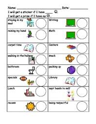 Easy To Use Sticker Behavior Chart