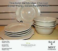 Coupe stoneware 12pc dinnerware set room essentials tar. Threshold Wellsbridge Serving Bowl Set Aqua For Sale Online Ebay
