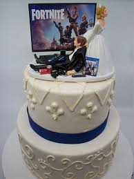 Summer Sale Gamer Funny Wedding Cake Topper Video Game Fort Etsy Funny Wedding Cake Toppers Funny Wedding Cakes Gaming Wedding Cake