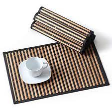 lovecasa set de table en bambou 6 pcs napperons lavable antiderapant tapis de table resistant a la chaleur nappe tissu set de table set de table plastique