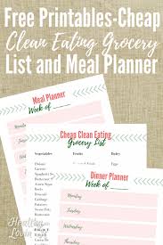 cheap clean eating grocery list free printable healthy and lovin it
